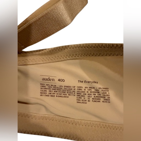 Seamless Tan Bra Auden 40 D Everyday Bra Comfortable, minimalist, office - Picture 12 of 14